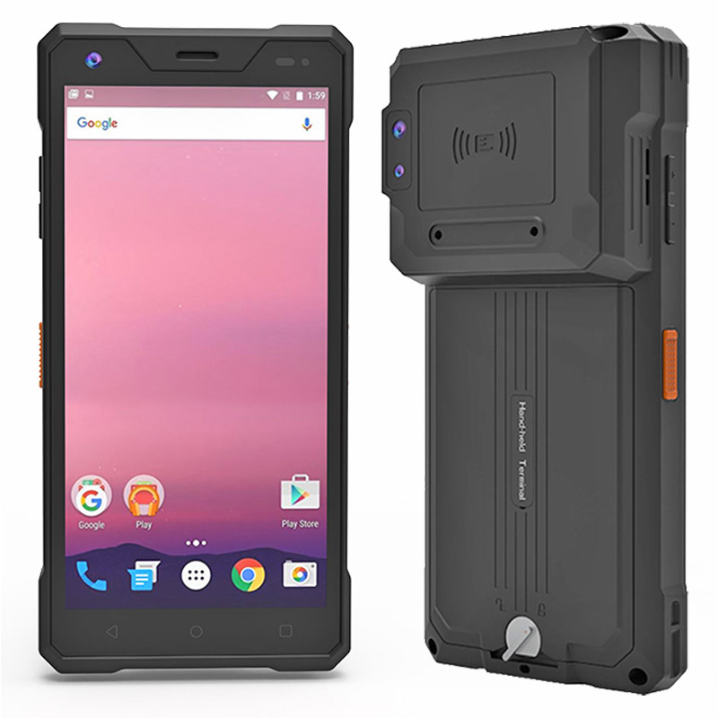 Cheapest Factory 5.5 Inch PDA Handheld Terminal Rugged PDA with NFC UHF RFID 2D Barcode & Fingerprint Scanner Data Terminal PDAs